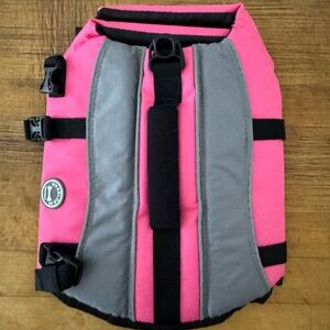 Pink & Gray Dog Life Jacket - Heavy Duty Safety Vest
